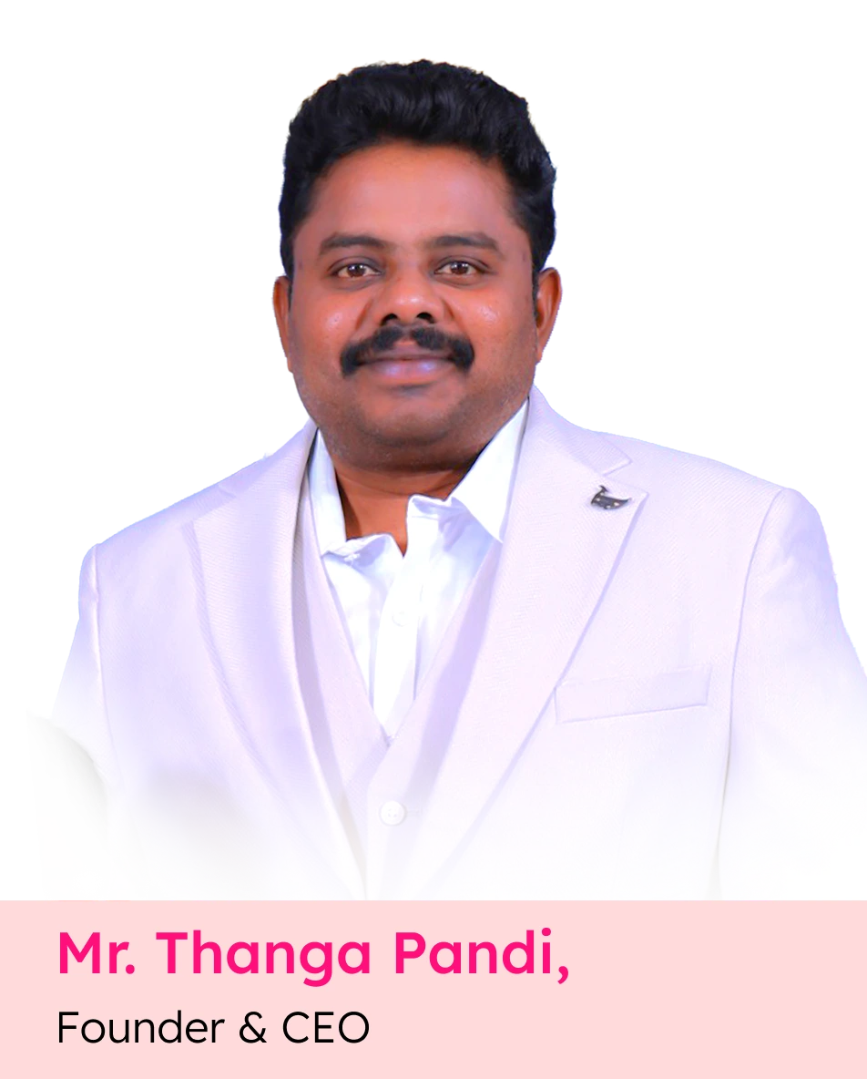 Mr. Thanga Pandi, Founder & CEO Mr. Thanga Pandi, Founder & CEO
