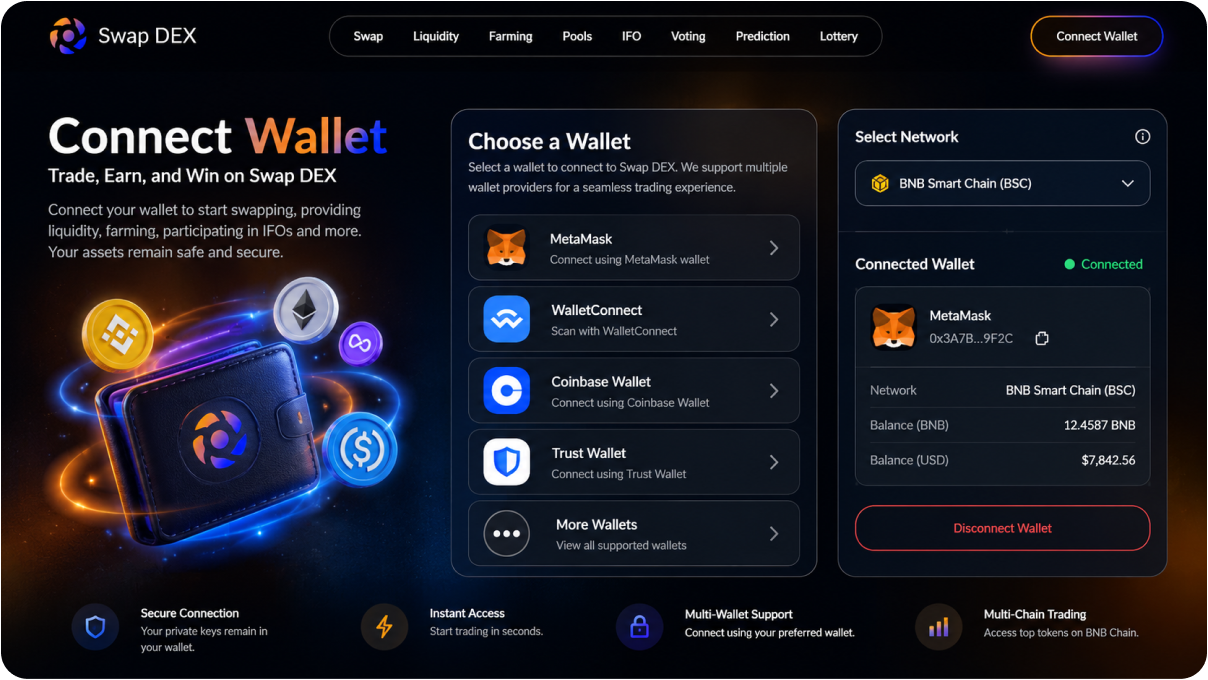 DEX Swap Platform portfolio